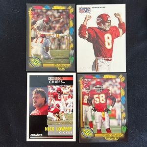 4 MINT KANSAS CHIEF DERRICK THOMAS LB and Nick Lowery Kicker set
